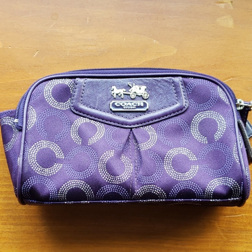 Coach purple makeup case